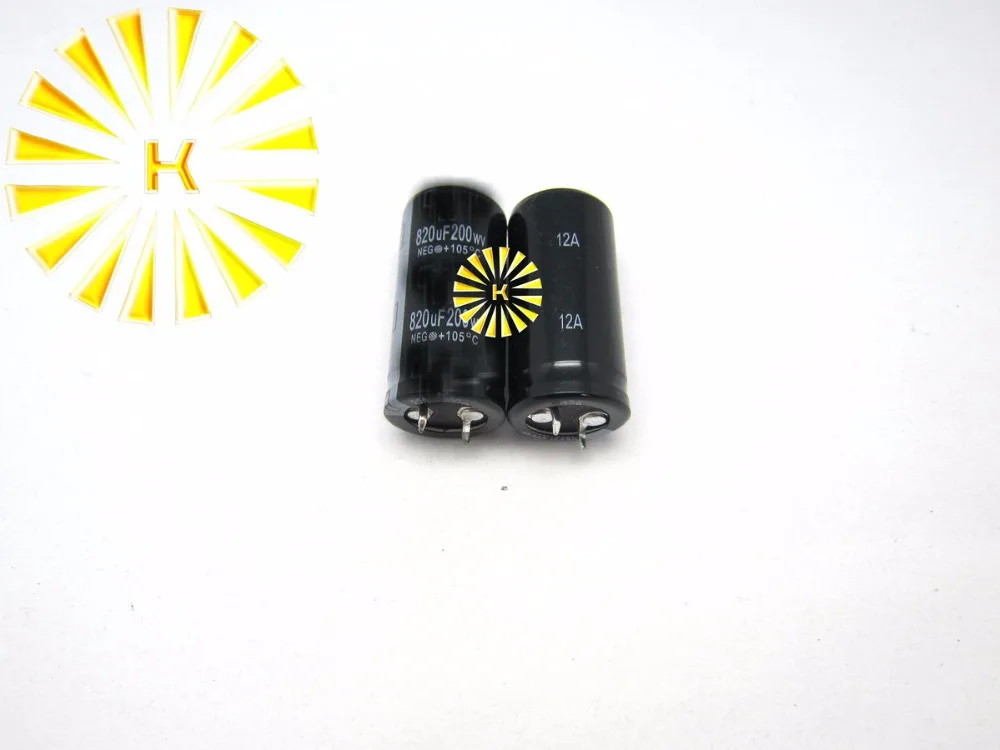100% новый 820 мкФ 200WV 200V 22X45 защелкивающийся алюминиевый конденсатор