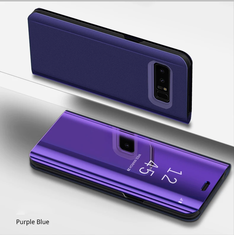 Умный кожаный чехол с экраном просмотра для samsung Galaxy S9 плюс S8 S7 край S6 Note 8 5 зеркальный флип-чехол-подставка для samsung J3 J5 J7 A3 A5 A7