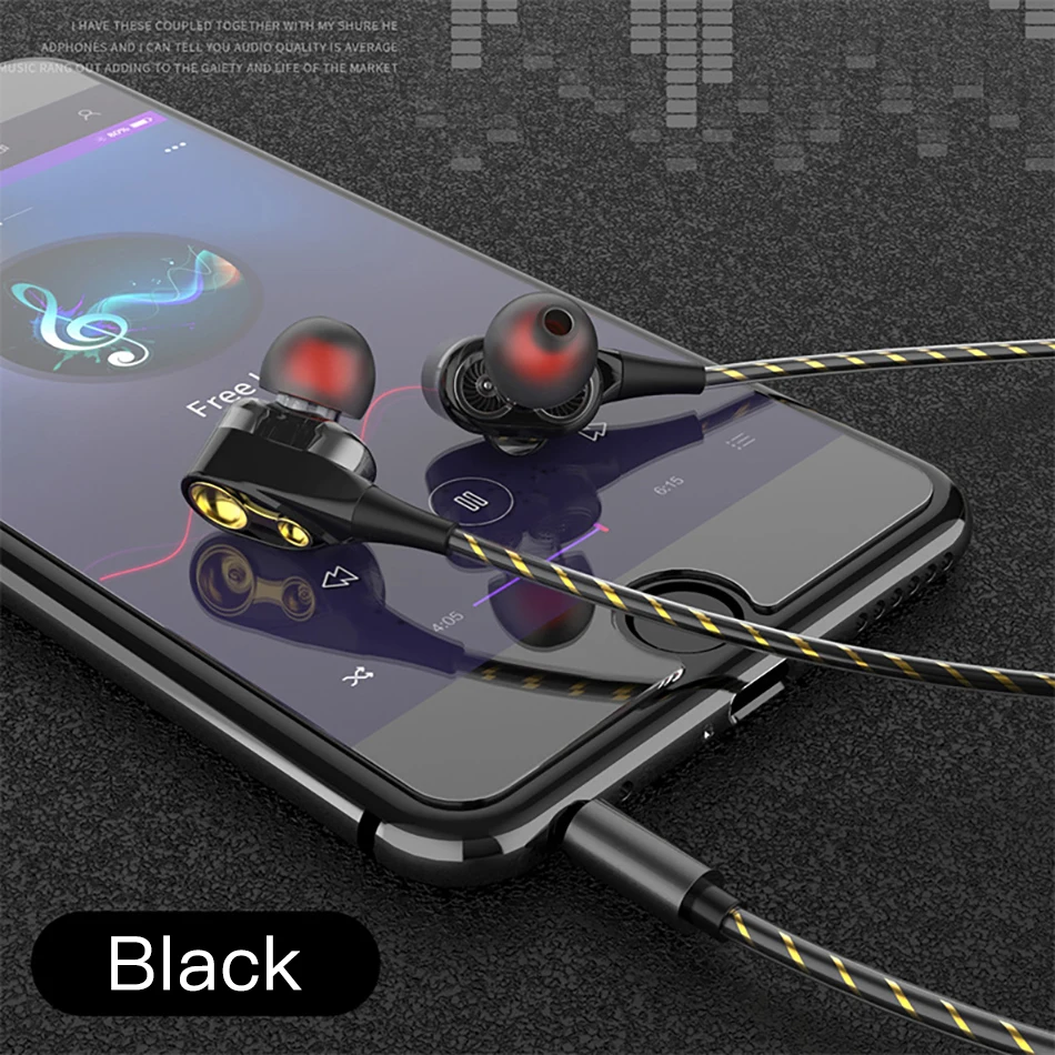 ACCEZZ наушники-вкладыши для Xiaomi Redmi samsung huawei iPhone с микрофоном гарнитура Спортивная 3,5 мм аудио разъем наушники с микрофоном