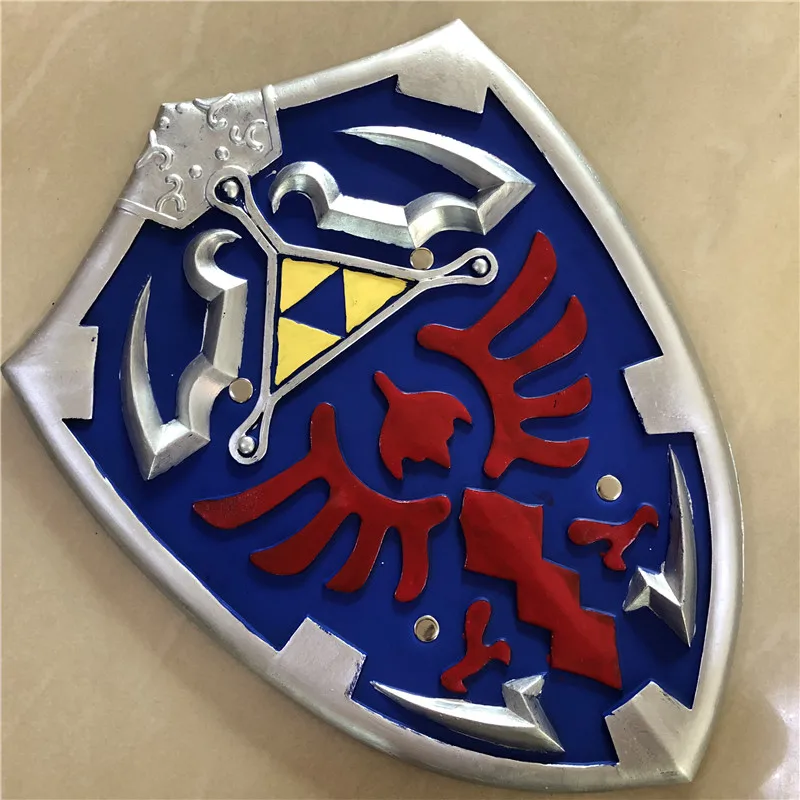 80cm Skyward Sword 1:1 Skyward Shield Cosplay Weapon Sword Shield Decoration Safety PU Kids Gift Model - Color: One Shield