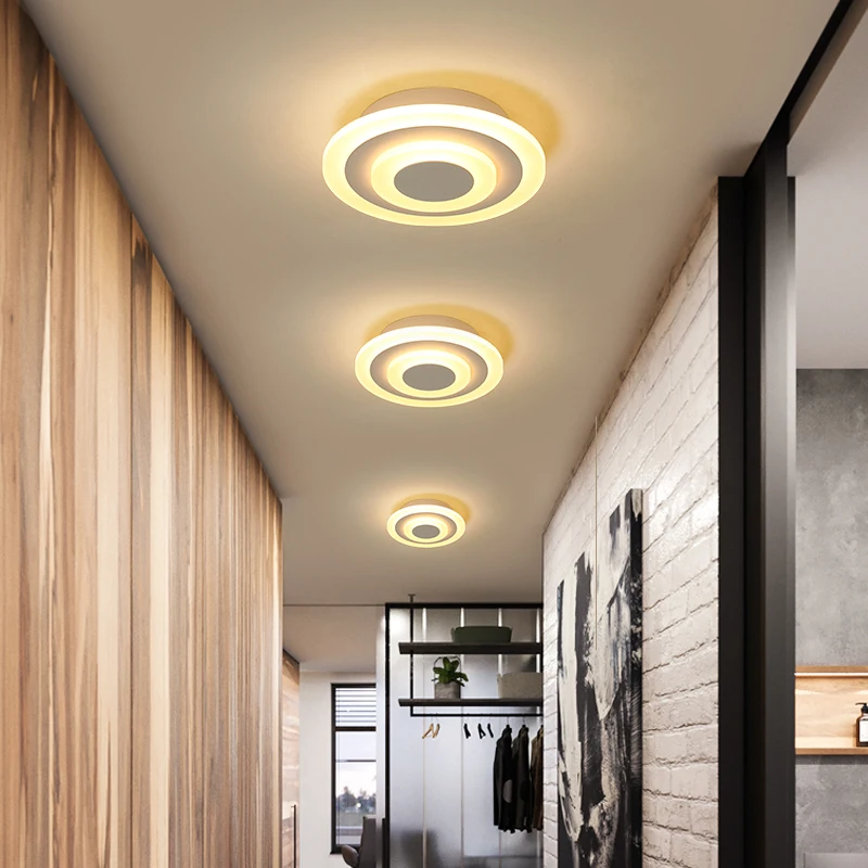Modern Led ceiling lights for hallway balcony bedroom study room glass luster plafonnier home Deco lamp AC90-265V | Освещение