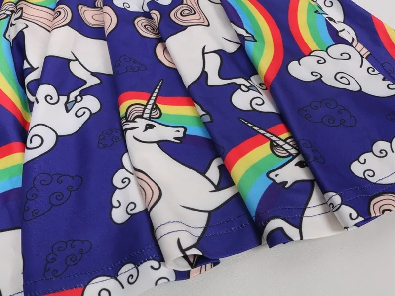 Toddler Girl Dresses Cartoon Dinosaur Printed Unicorn Party Tutu Dress for Girls Big Clothes Birthday Gift Princess | Детская одежда и