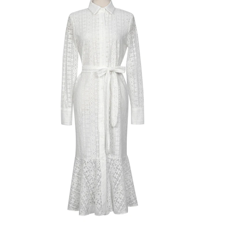 Женское кружевное платье с юбкой-годе однотонное ретро-платье v-образным вырезом