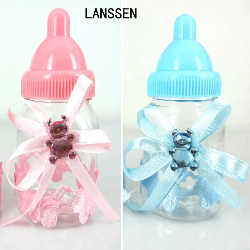 60 шт. конфетный наполнитель бутылка мишка лента детский душ Крещение день