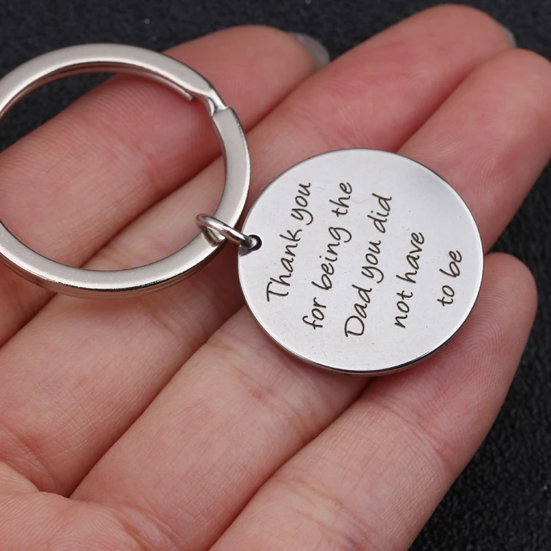 Key Ring Keychain Gifts Thannk You For Being The Dad Did Not Have To Be Engraved Thanksgiving Day Father Daddy | Украшения и