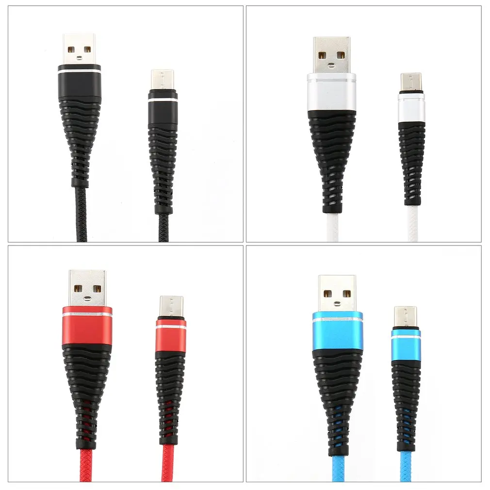 Usb type-C кабель для samsung Galaxy S9 S8 для huawei mate 20 Pro Xiaomi Mi 8 USB C зарядный кабель спиральный пружинный зарядный шнур