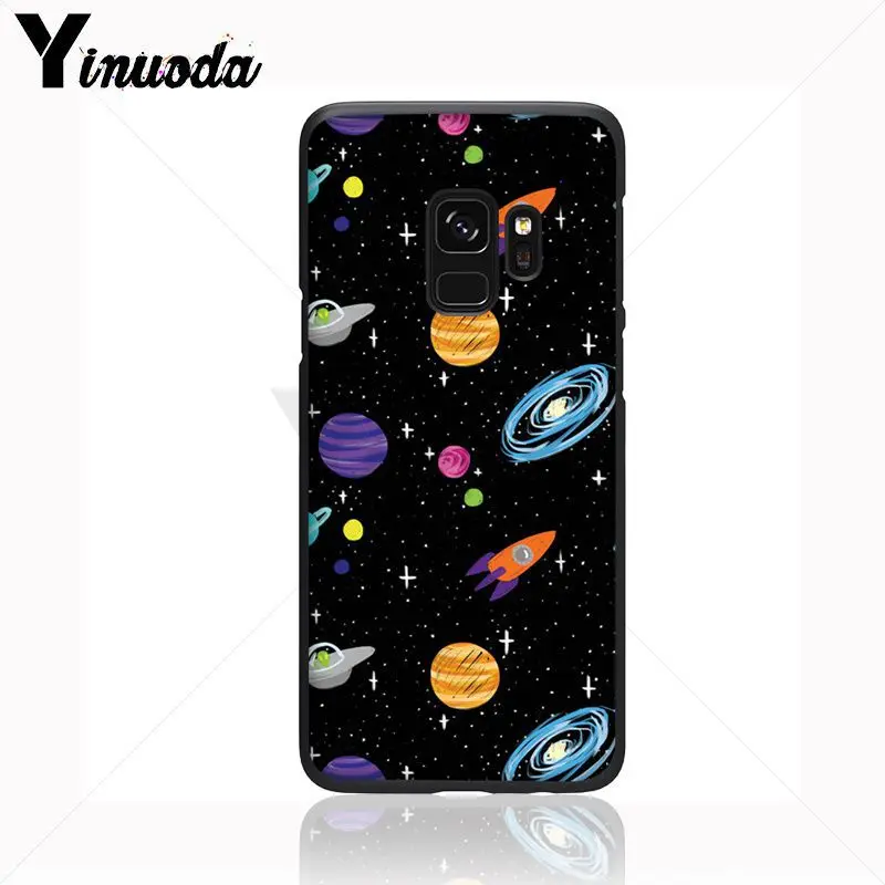 Мягкий чехол Yinuoda New Planet Space Pink Moon Spaceman для Samsung Galaxy s9 s8 plus note 8 note9 s7