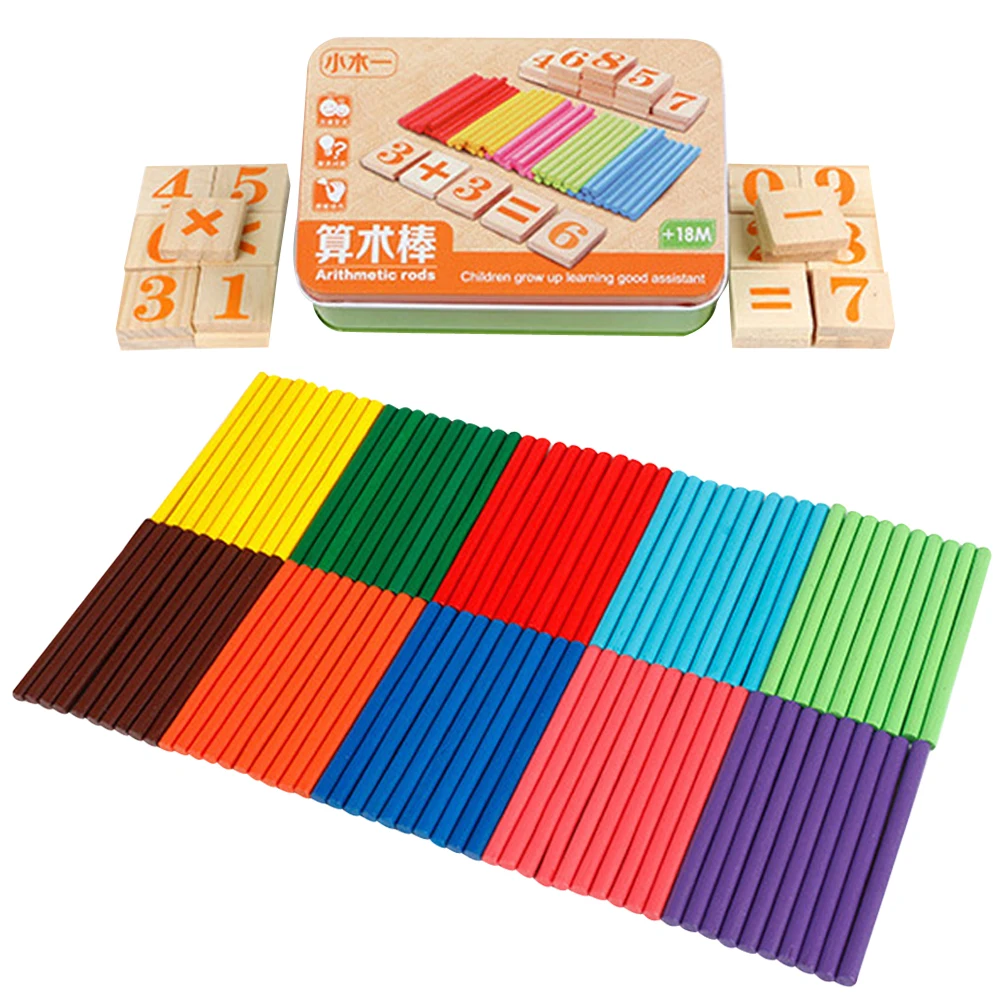 Деревянные палочки Монтессори с подсчетом игрушки для детей математика раннее