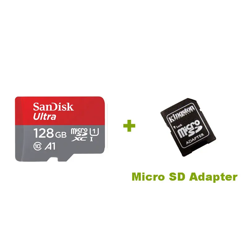 Карта памяти SanDisk Micro sd 128gb Microsd карта памяти Cartao de Memoria Ultra USH-I SDXC класс 10 карт карты тарджета для цифрового мобильного телефона - Емкость: A1-TF-128G-SDAdapter