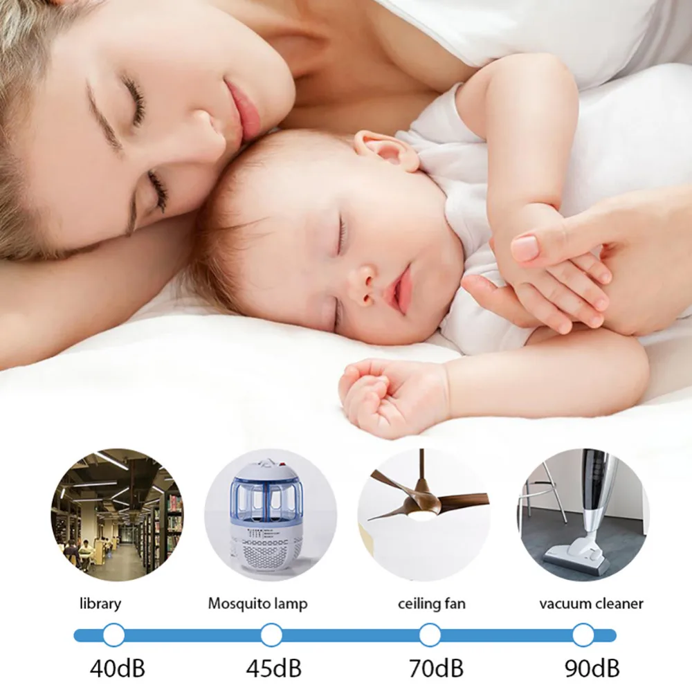Home Electronic Mosquito Killer Lights Ultra Silent Inhalant LED Lamp USB Charged Trap for Bug Zapper Fly Pest | Дом и сад