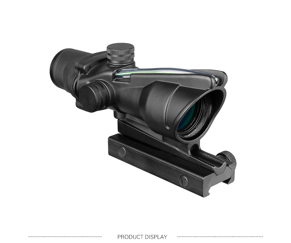 Охотничий Прицел ACOG 4X32 оптика из настоящего Волокна Красная точка с подсветкой шеврон травленая сетка тактический оптический прицел