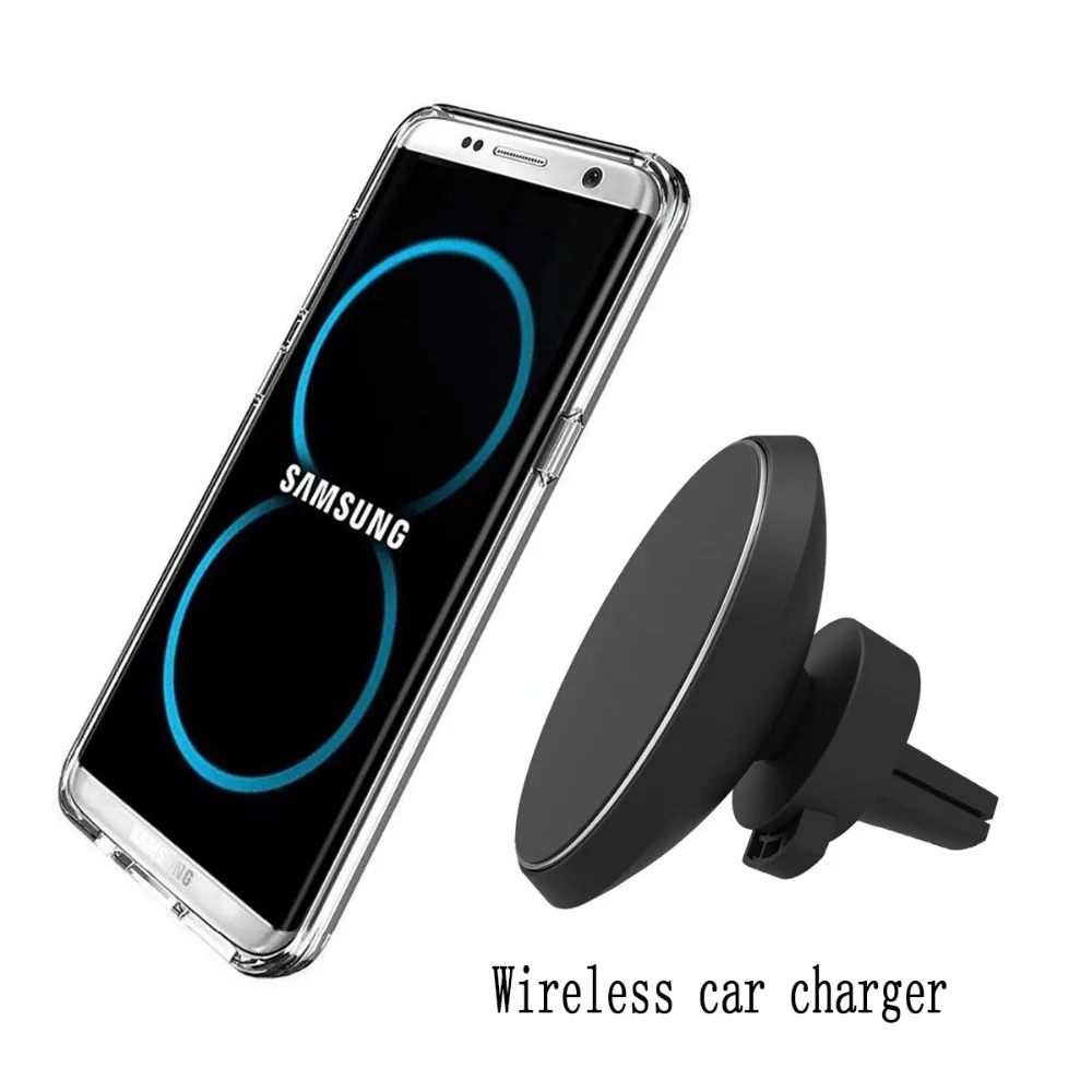 Магнитный держатель Беспроводной автомобиля Зарядное устройство W3 для iPhone8 X samsung
