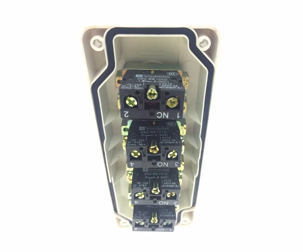 AC 240V 3A 40mm Red Mushroom Emergency Stop NC Latching Push Button Station Grey Panel | Обустройство дома
