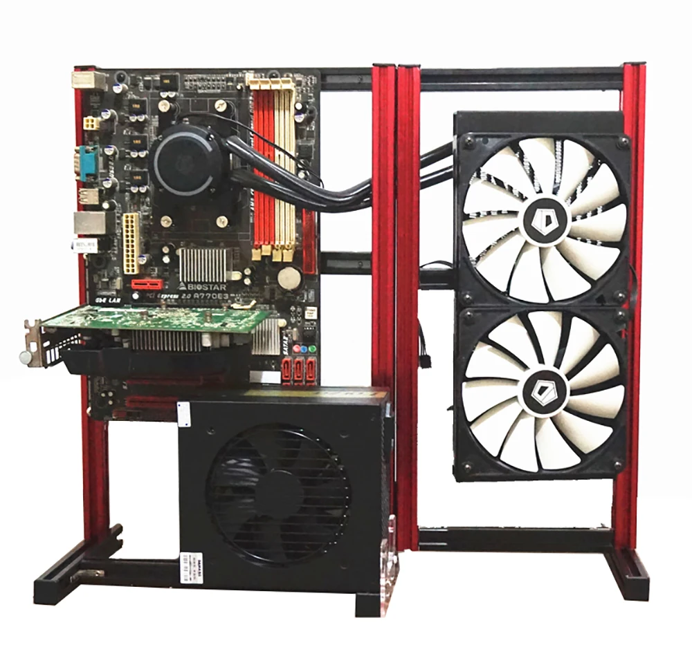 DIY Сборка блоков здания ITX ATX MATX EATX PC испытательная скамья компьютер открытая