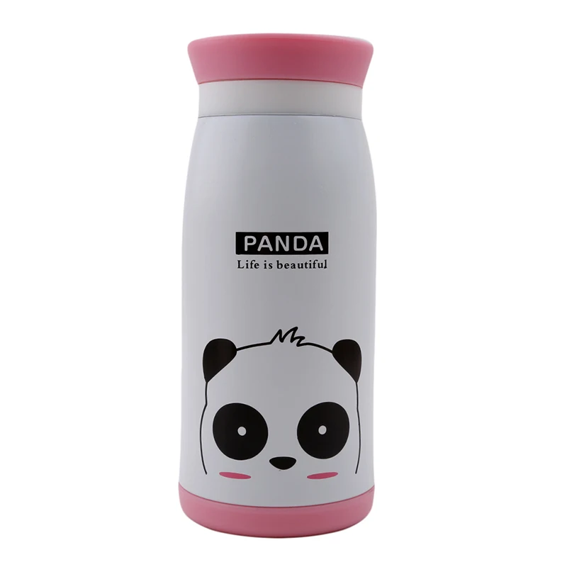 bear 350ml/260ml Thermal Mug Cartoon Duck Deer Elephant Panda Lion Animal Thermos Cup For Women Kids Water Bottle garrafa termica - Цвет: bear