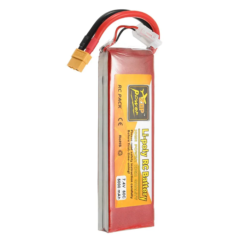 Перезаряжаемый ZOP Power 7 4 в 5000 мАч 60C 2S Lipo аккумулятор XT60 разъем для