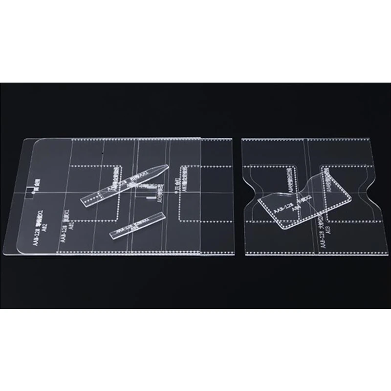 Прочный акриловый Бумажник кожаный шаблон Сделай Сам кожевенное ремесло длинный