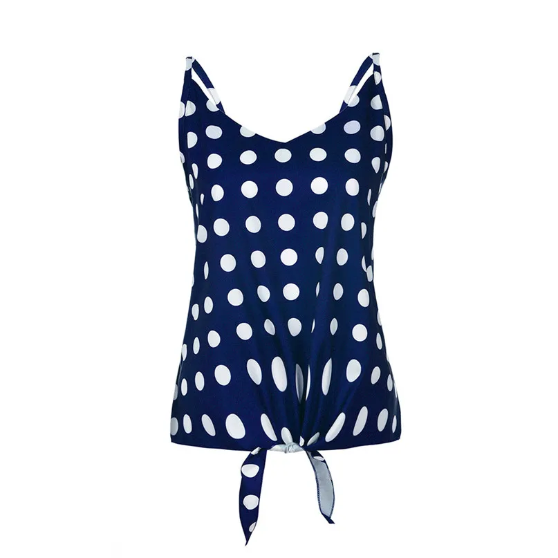 tank top Женский топ на бретельках размера плюс с двойными бретельками, Одноцветный бандаж в горошек, летний сексуальный расклешенный тонкий женский жилет, топ, Camisole caraco, больше размера d#15 - Цвет: tank top