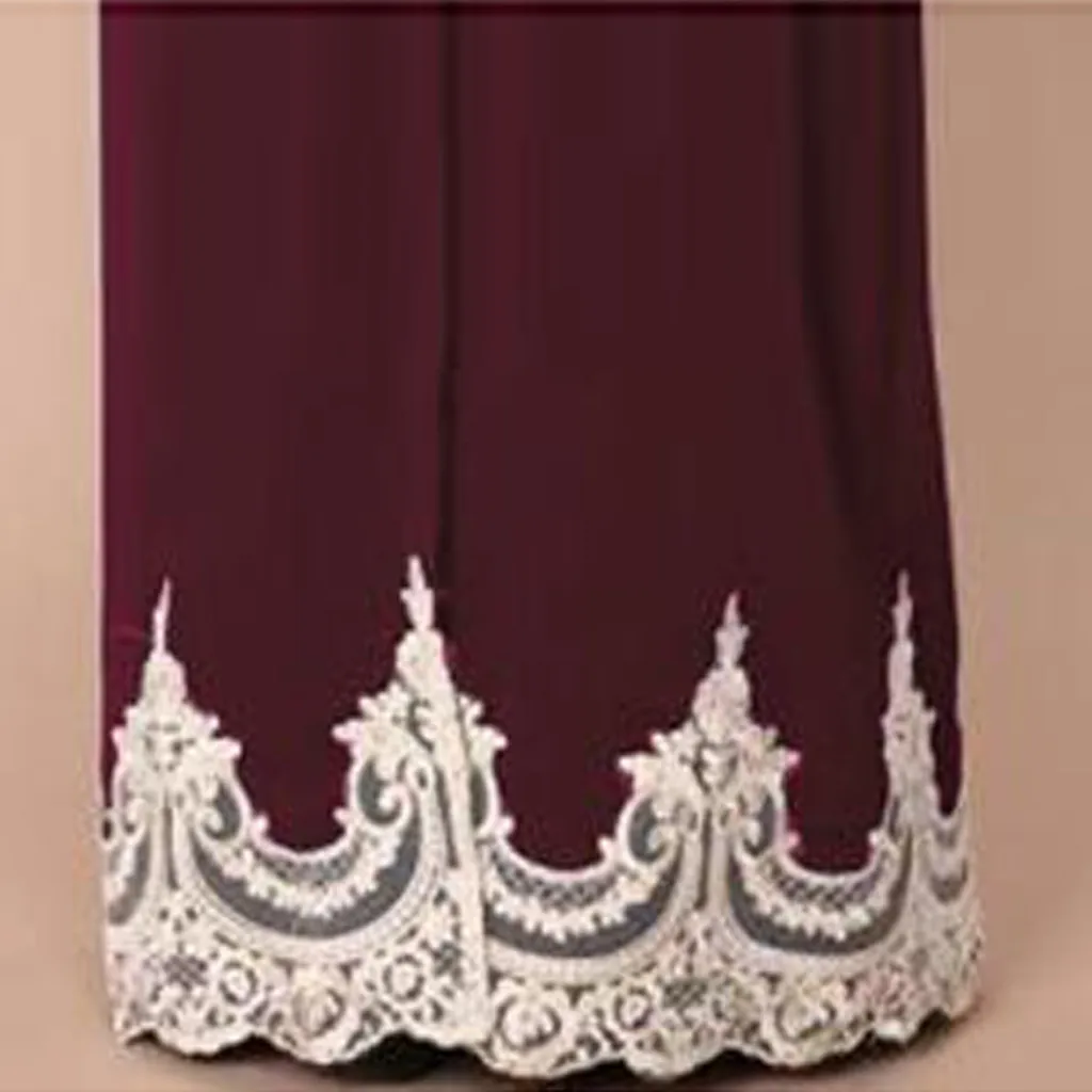 Летнее Длинное Платье повседневные однотонные мусульманские платья и абайя для