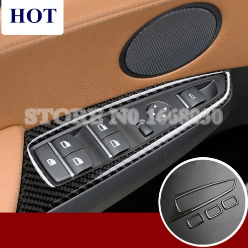 

4 шт., накладки на дверь и окно из углеродного волокна для BMW X3, X4, F25, F26, 2014-2017