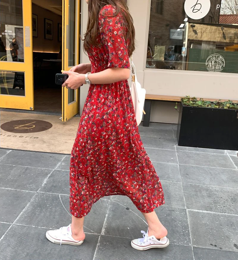 BGTEEVER Boho шикарное летнее платье макси, женское повседневное пляжное длинное платье с эластичной талией, женское платье с принтом, Vestidos, robe femme