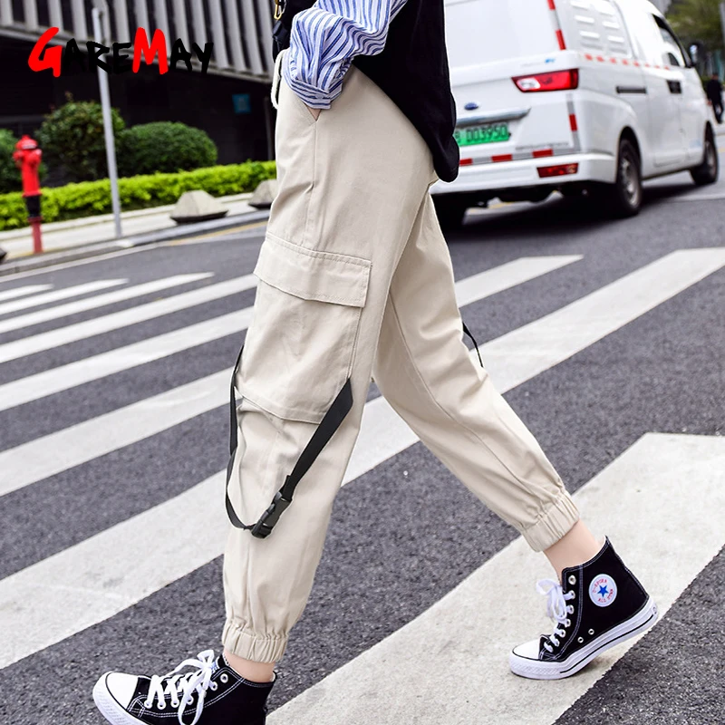 Womens Khaki Cargo Pants Harem Military Loose Baggy Women Cotton Hip Hop Women'S Sweatpants And Joggers | Женская одежда