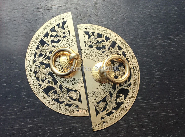 Китайская антикварная мебель фурнитура аксессуары латунные круглые винтажные