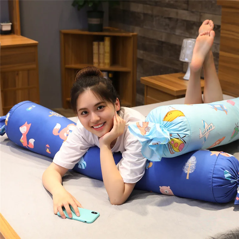 Милая новая длинная большая подушка из хлопка 20 видов карамельная на талию для