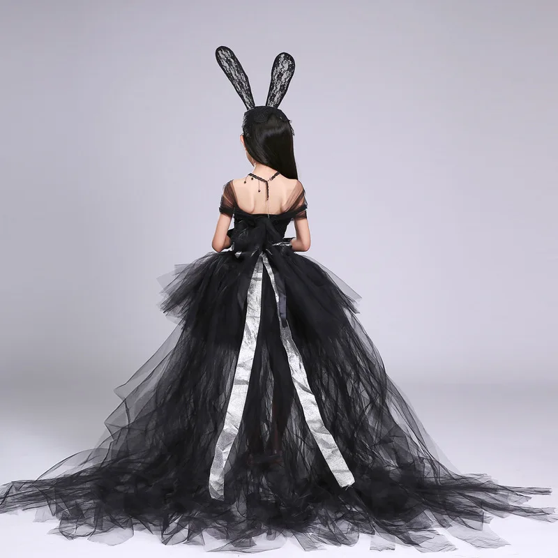 Платье-пачка из тюля для девочек черное платье-пачка ручной работы повязка на