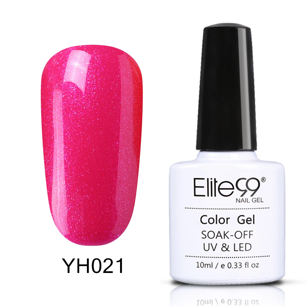 Elite99 уф-гель лак для ногтей 10 мл долгое уф-гель красочные Polishes наир искусство выбрать 1 розовая серия в 12 цветах - Цвет: YH021-10ML