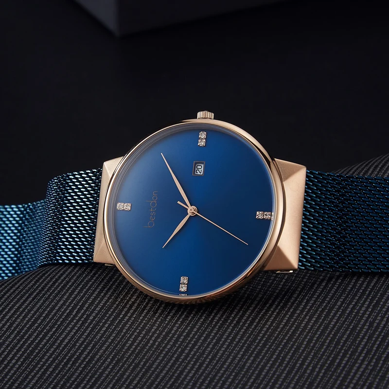 Bestdon новинка роскошные часы мужские Брендовые Часы ультра тонкие нержавеющая