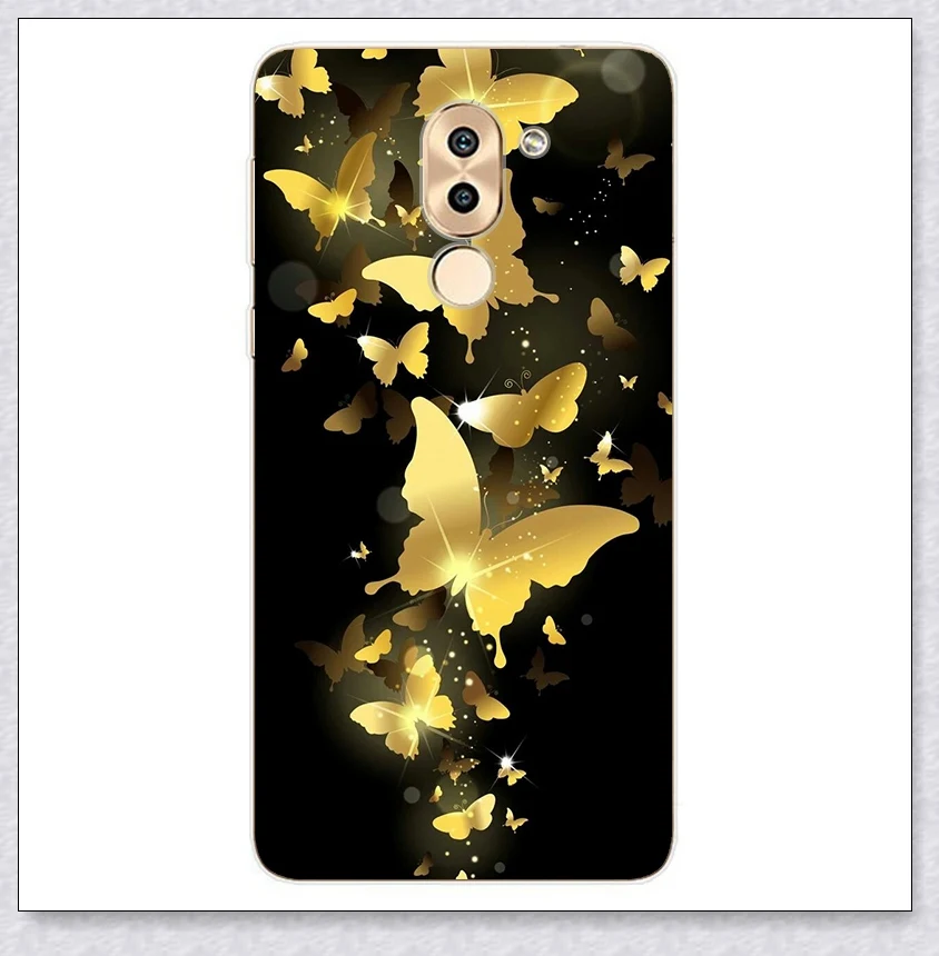 butterfly Для Fundas huawei Honor 6x чехол s Высокое качество Модный Принт мягкий Силиконовый ТПУ задняя крышка чехол для Honor 6 x Honor6x чехол для телефона - Цвет: butterfly