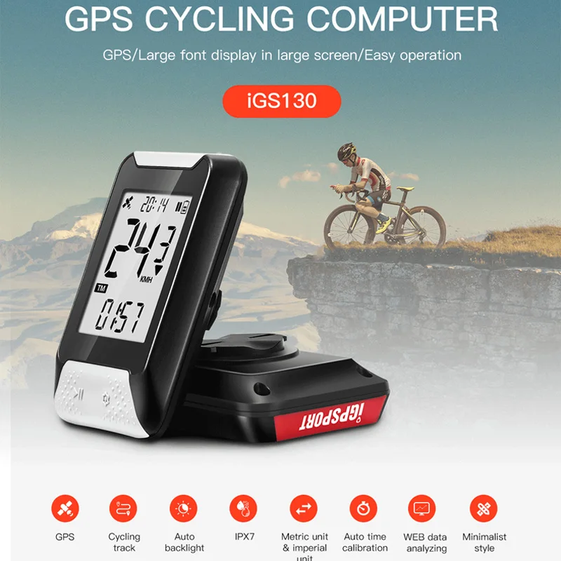 Спидометр iGPSPORT IGS130 беспроводной для велосипеда 2 дюйма IPX7 235 км/ч|Велокомпьютеры| |