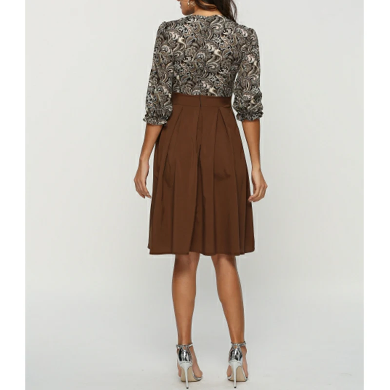 Женское винтажное платье трапециевидной формы с принтом вечерние платья до