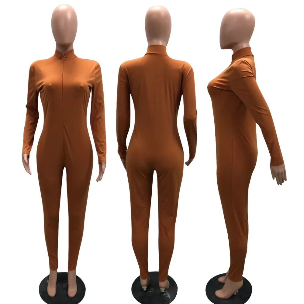 Женский Повседневный Комбинезон Wjustforu Осенний Облегающий комбинезон с