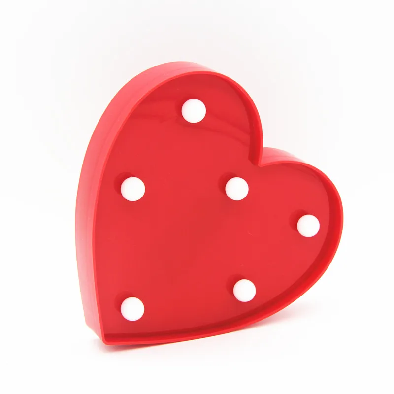 3D ночной Светильник красивый светодиодный светильник Marquee Love Heart с пультом