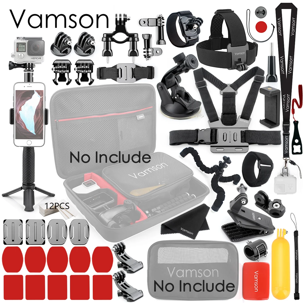 VS85B Vamson Спортивная экшн-камера аксессуары для GoPro Hero 7 6 5 для Xiaomi Yi SJCAM MIJIA для DJI OSMO для GoPro набор аксессуаров VS85 - Цвет: VS85B