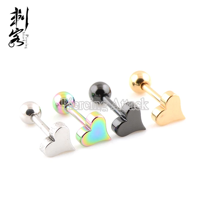 316L хирургическая сталь двойная серьги-кольца из нержавеющей стали клип на ухо