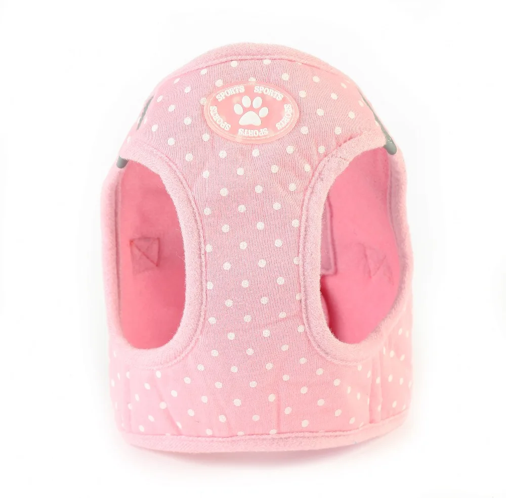 Регулируемый мягкий хлопковый жилет для щенков в горошек домашних животных