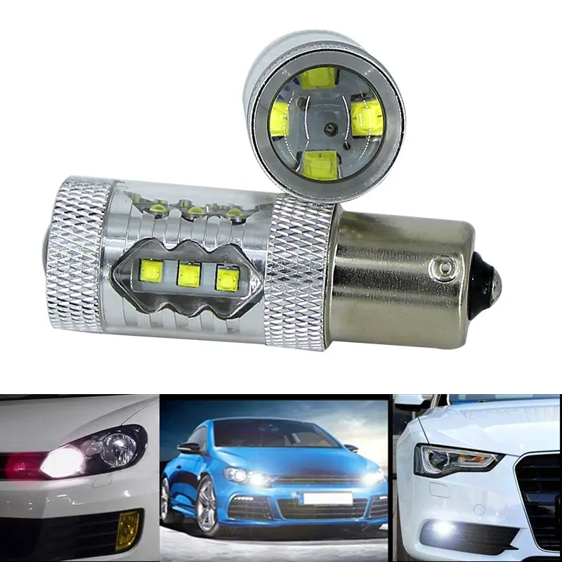 Светодиодные лампы Apmatauto 2x1156 BA15S P21W для чипа XBD 80 Вт резервные тормозные указатели