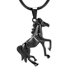 IJD10070 кремационные украшения для ожерелье для праха подвеска урна в коробке в форме бегущей лошади четыре цвета могут быть оптом и в розницу