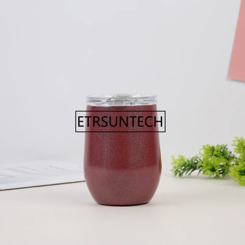 Радужные чашки для яиц 12 унций стакан вина с двойными стенками из нержавеющей