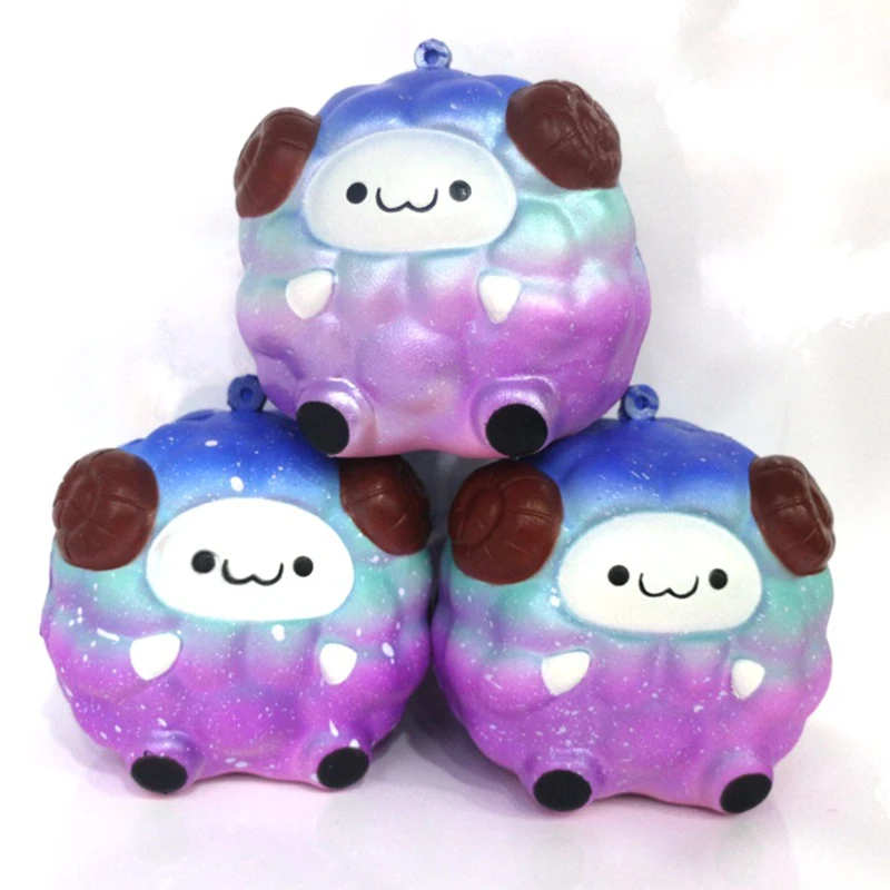 New Kawaii jumbo Cute Rainbow Squishy simulation Sheep Cream Scented soft Slow Rising Squeeze Toy Stress Reliever kids gifts | Игрушки и