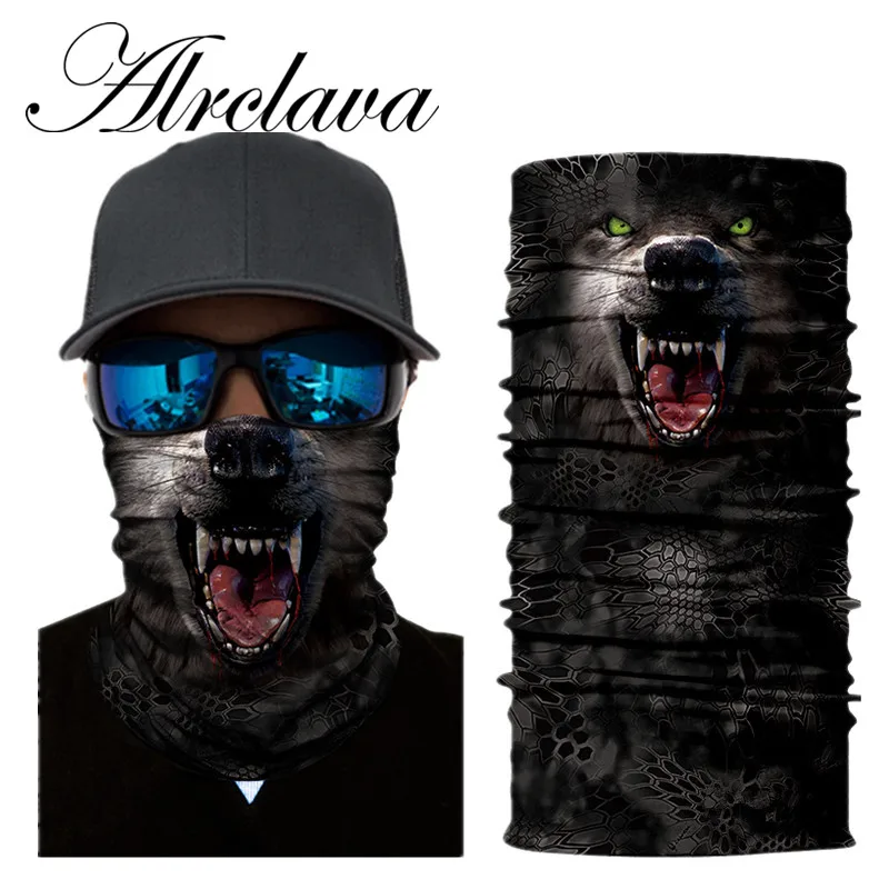 Волк клещ узор Бандана Балаклава Открытый Охота дыхание мотоцикла Велоспорт