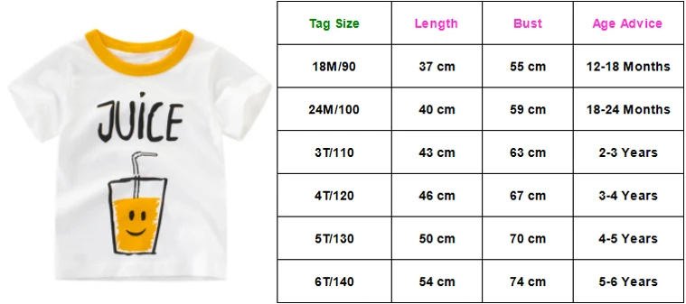 Футболка для маленьких мальчиков с принтом в виде сока маленькие хлопковые