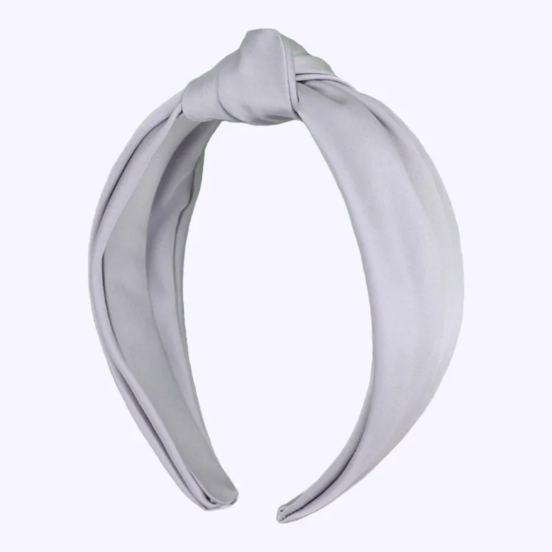 Оптовая продажа простая универсальная лента для волос из сатина и шелка повязка