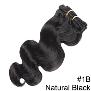 # 1B Doreen 90 г до 120 г волнистые бразильские волосы remy#1# 1B#2#4#8 на заколках для наращивания волос 16-22 человеческих волос на зажимах - Цвет: # 1B