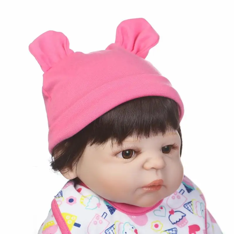 57 см 22 дюйма полностью силиконовые куклы reborn baby все виниловые милые игрушки для