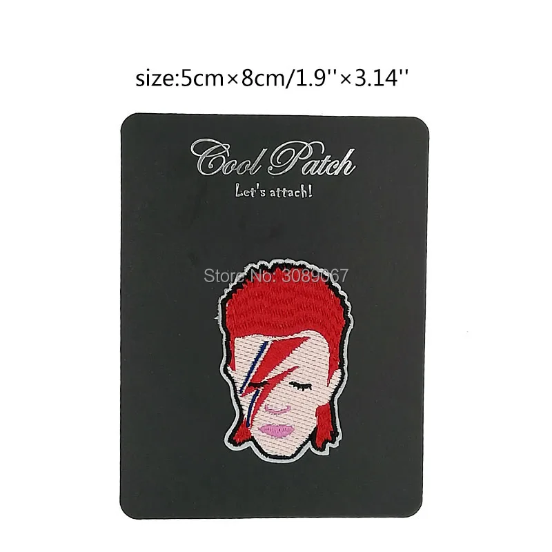 Нашивки David Bowie с красными волосами вышивкой сделай сам в стиле рок панк