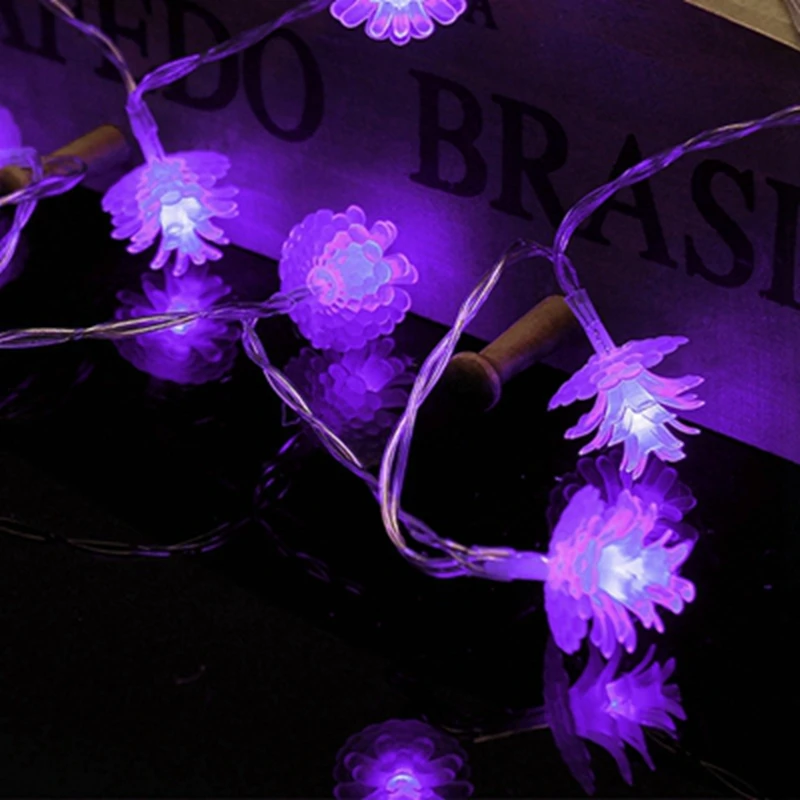 LED Pine cone Fairy light String 3AA Battery Operated 1M 2M 3M 5M 10M waterproof Christmas Holiday wedding Decoration garland